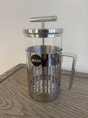 Alessi Stainless Steel French Press Coffee Maker - Silver